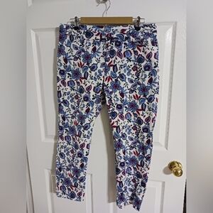 Khakis by GAP slim city floral pants